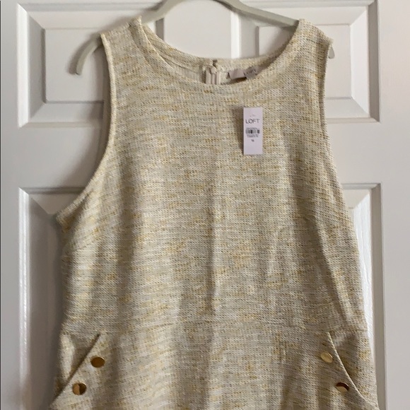 NWT Women’s Loft Sleeveless Dress, Yellow, Size 18 - Picture 3 of 8